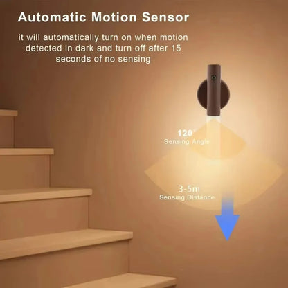 Night Light Motion Sensor Night Lights Rechargeable Wall Sconces Magnetic Wall Lights Wooden Wall Lighting for Bedroom Stair